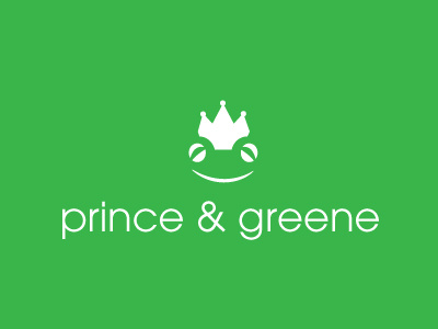 Prince And Greene clean design frog green logo logo design simple