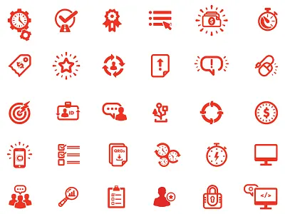 Some Good Ol Icons iconography icons red icons simple icons