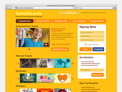 E-Card Website Concept cards design e cards web webdesign website
