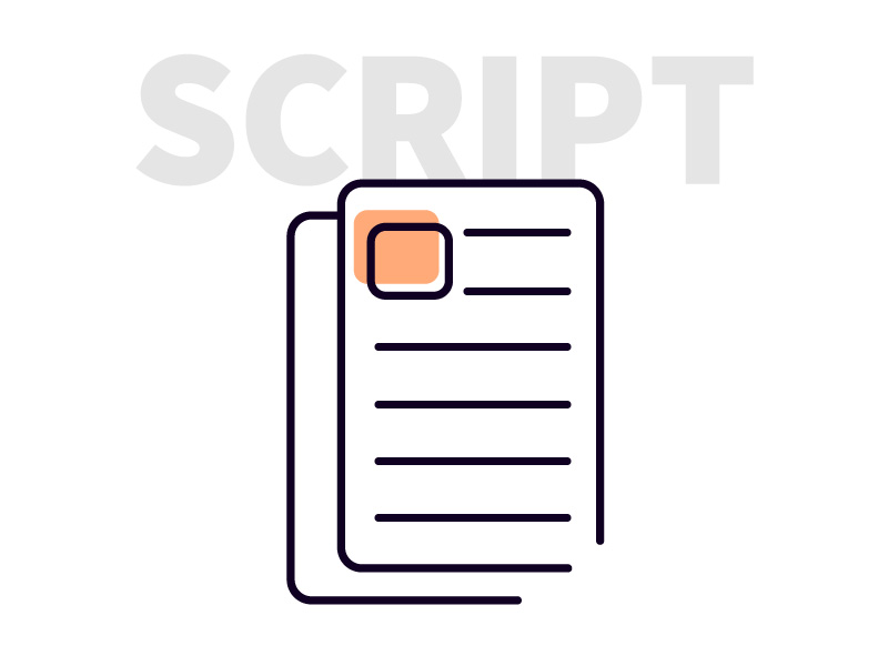 Script Icon icon illustration line minimal process script website