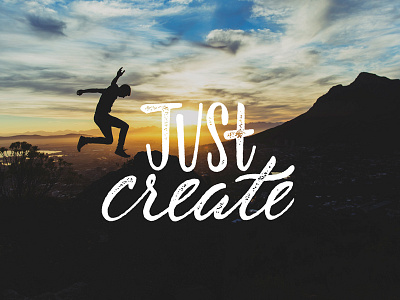 Just Create brushpen handlettering illustrator logo photography photoshop typography