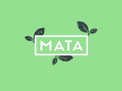MATA - Logo Concept design hipster logo mint modern natural organic simple yerba yerba mate