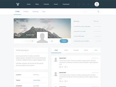 Community Profile v2 community design feed profile ui ux web