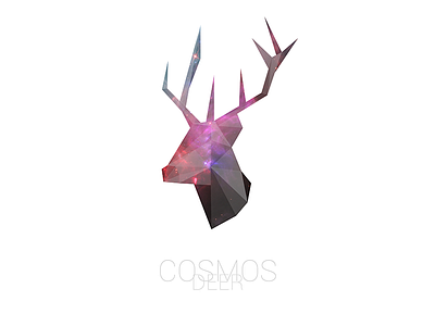 COSMOS DEER cosmos deer galaxy low poly minimalist poly polygon