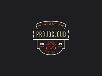 Proudcloud Sticker 01 badge js logo proudcloud ruby sticker