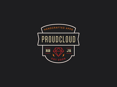 Proudcloud Sticker 01 badge js logo proudcloud ruby sticker