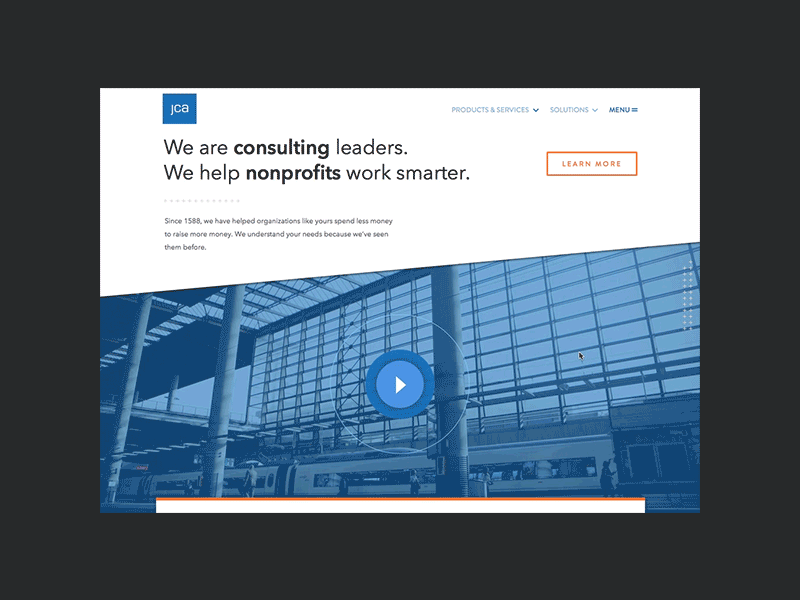 Scroll & Menu blue icons ixd menu responsive ui ux web design