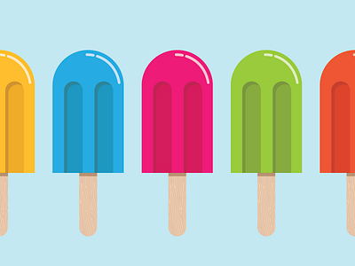 Summer Flavors bright illustration popsicle summer vector