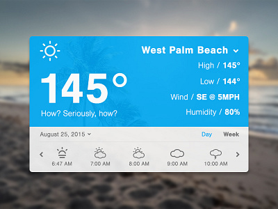 Weather Widget daily challenge florida ui ui design weather widget