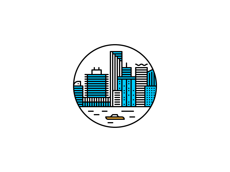 City Skylines boston chicago city line miami newyork nyc san francisco sf skyline usa wsj