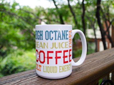 Clearlink Coffee Mug Design caffeine coffee mug retro typography