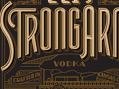 Tom's Town Distilling Co. Label distilling identity kevincantrelldesign lettering logo toms town distilling co. vintage