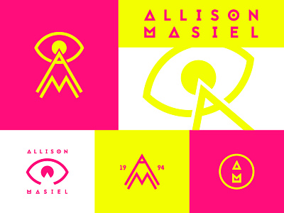 Logo Allison Masiel brand concept eye identity logo logotype mark minimal seal wip