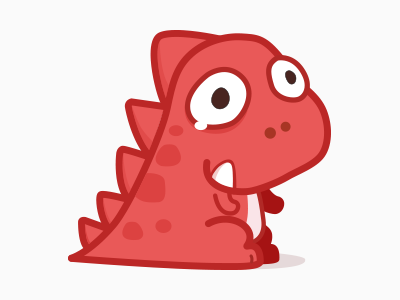 A sad dinosaur