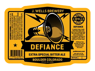 Defiance ESB beer brewery jupitervisual label megaphone microbrew