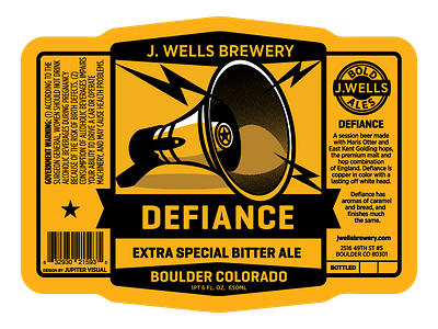 Defiance ESB beer brewery jupitervisual label megaphone microbrew