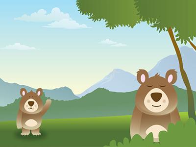 Bear character illustration bear cartoon illustration