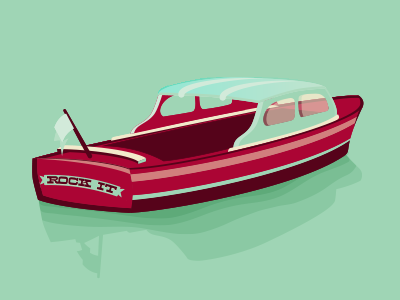 Rock The Boat boat flat vector