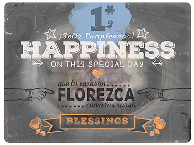 happiness birthday concept cumpleaños felicidad graphic icon illustration typo vector