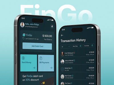 Fingo - Fintech and E-wallet App android app design branding design design system fintech illustration ios mobile app product design research ui ux