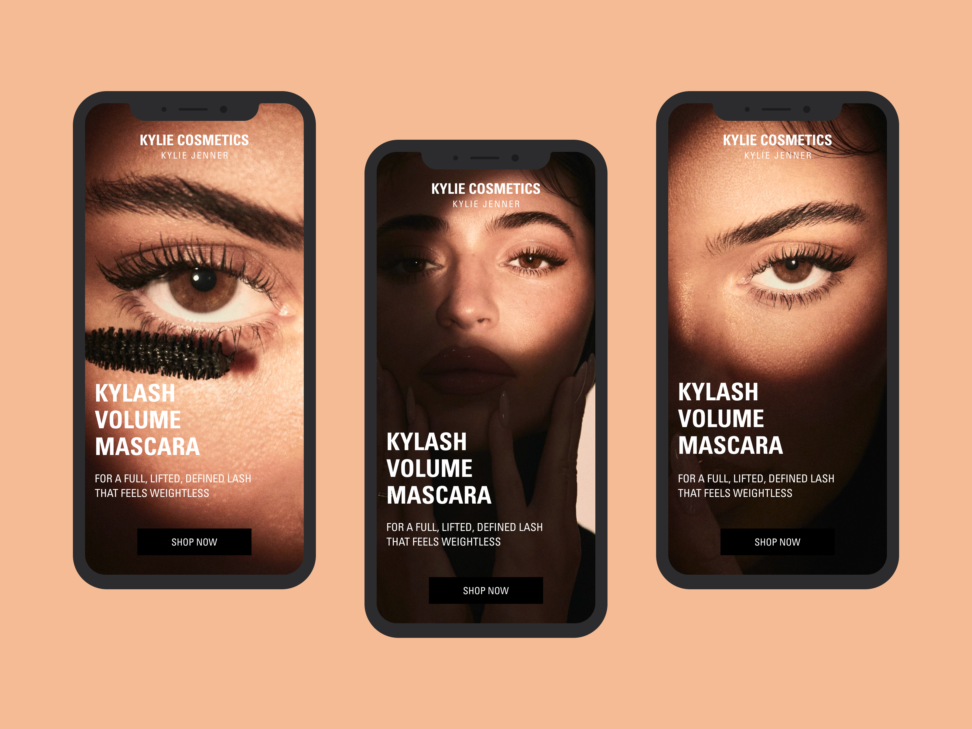 Make-up Campaign Page (Kylie Cosmetics) design fashion fashion campaign kylie cosmetics kylie jenner make up make up campaign mobile app ui ui design ux ux design