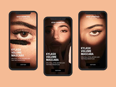 Make-up Campaign (Kylie Cosmetics) design fashion fashion campaign kylie cosmetics kylie jenner make up make up campaign mobile app ui ui design ux ux design