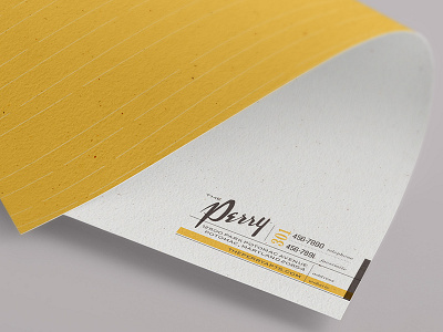 The Perry - letterhead apartment branding hand drawn lettering logo luxury mid century real estate retro