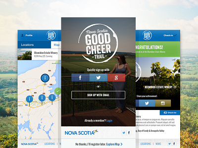 Good Cheer Trail app craft beer mobile ui ux web app web design wine