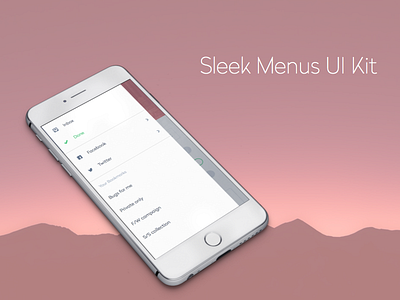 Sleek Menus - UI Kit kit material material design uikit