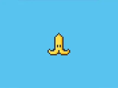 Banana Peel banana game illustration illustrator mario peel pixel