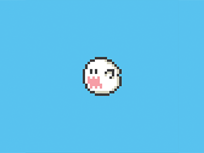 Boo boo game ghost illustration illustrator mario pixel
