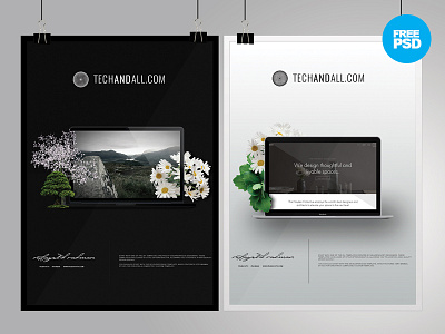 A4 Poster MockUp & Frame MockUp PSD a4 branding designs frame free freebie logo mockup poster presentation psd showcase