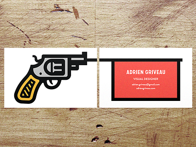 Business Card bang font gun icon mood new