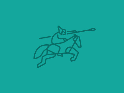 Norse Warior action horse icon line logo minimal nordic norse pose