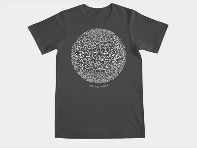 One thousand one-eyed skulls circle grey mothef skull texture threadless