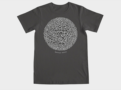 One thousand one-eyed skulls circle grey mothef skull texture threadless