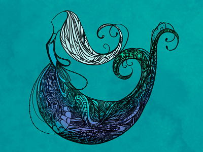 Swimming Around illustration mermaid underwater