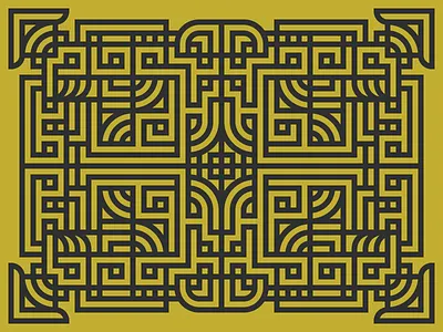 Secret Map of the Shaolin Temple illustration pattern shaolin thick lines wutang