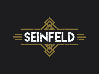 Day 10 - Modern / Entertainment art deco lines logo logo challenge logotype seinfeld tv