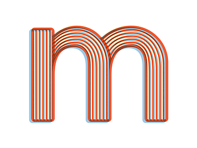 M letter type treatment
