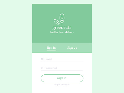 Login Screen Design app delivery food fresh healthy login mobile ui ui widgets user interface widgets