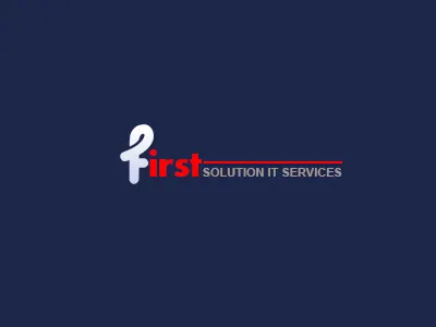 First solution IT Services logo visiting card web layout