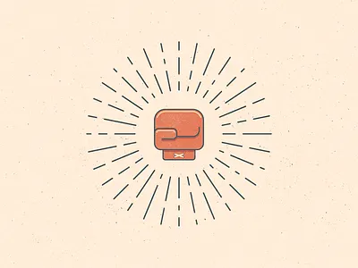 fight > flight boxing fight glove icon illustration logo
