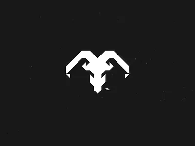 Goat Origami animal black goat grid kozel logomark minimal miro origami symbol system