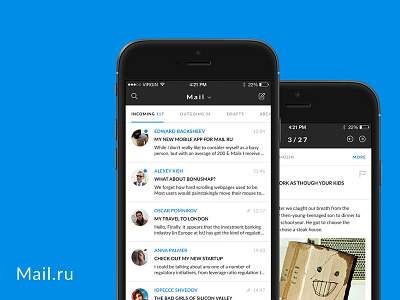 Mail Ru App app ios mail ui