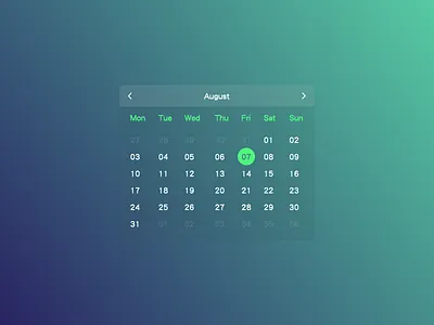 Calendar calendar gradient ui