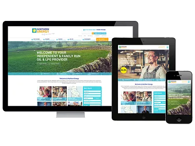Northern Energy app energy graphic design heating oil lpg gas mobile responsive tablet user experience web design wordpress