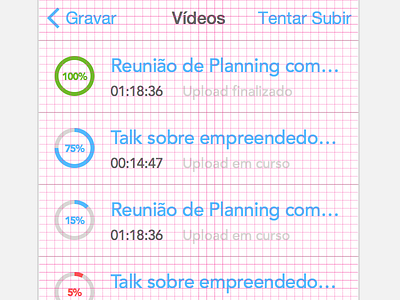 Grid clean grid gui interface layout loading minimalism minimalist ui upload video