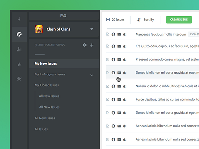Dashboard UI dashboard flat navigation sidebar ui