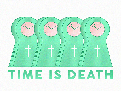 Time is death age carpe diem clock death life old time